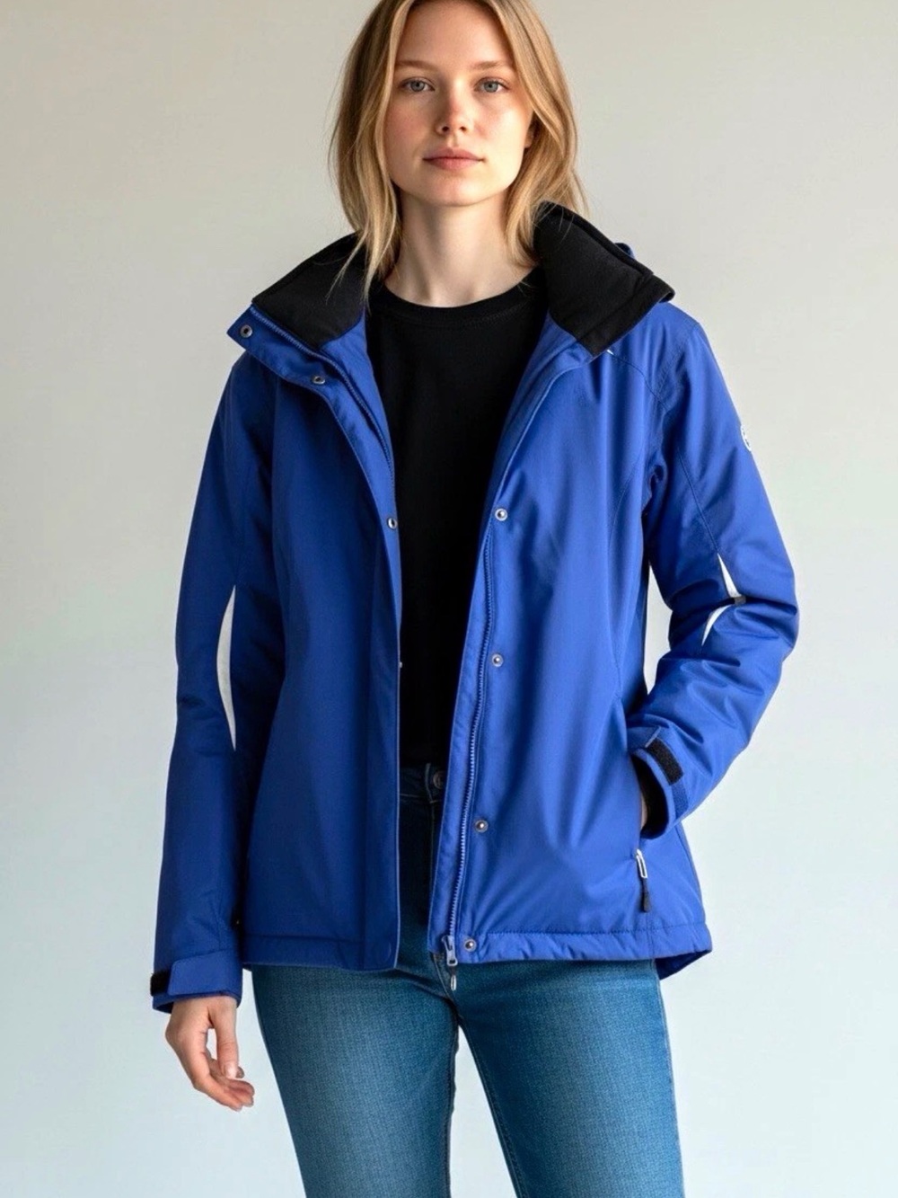 Obermeyer Royal Blue Ski Jacket with Black Trim